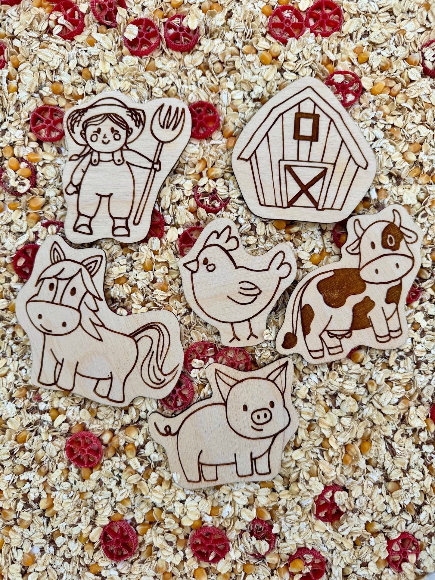 Wooden Farm Characters