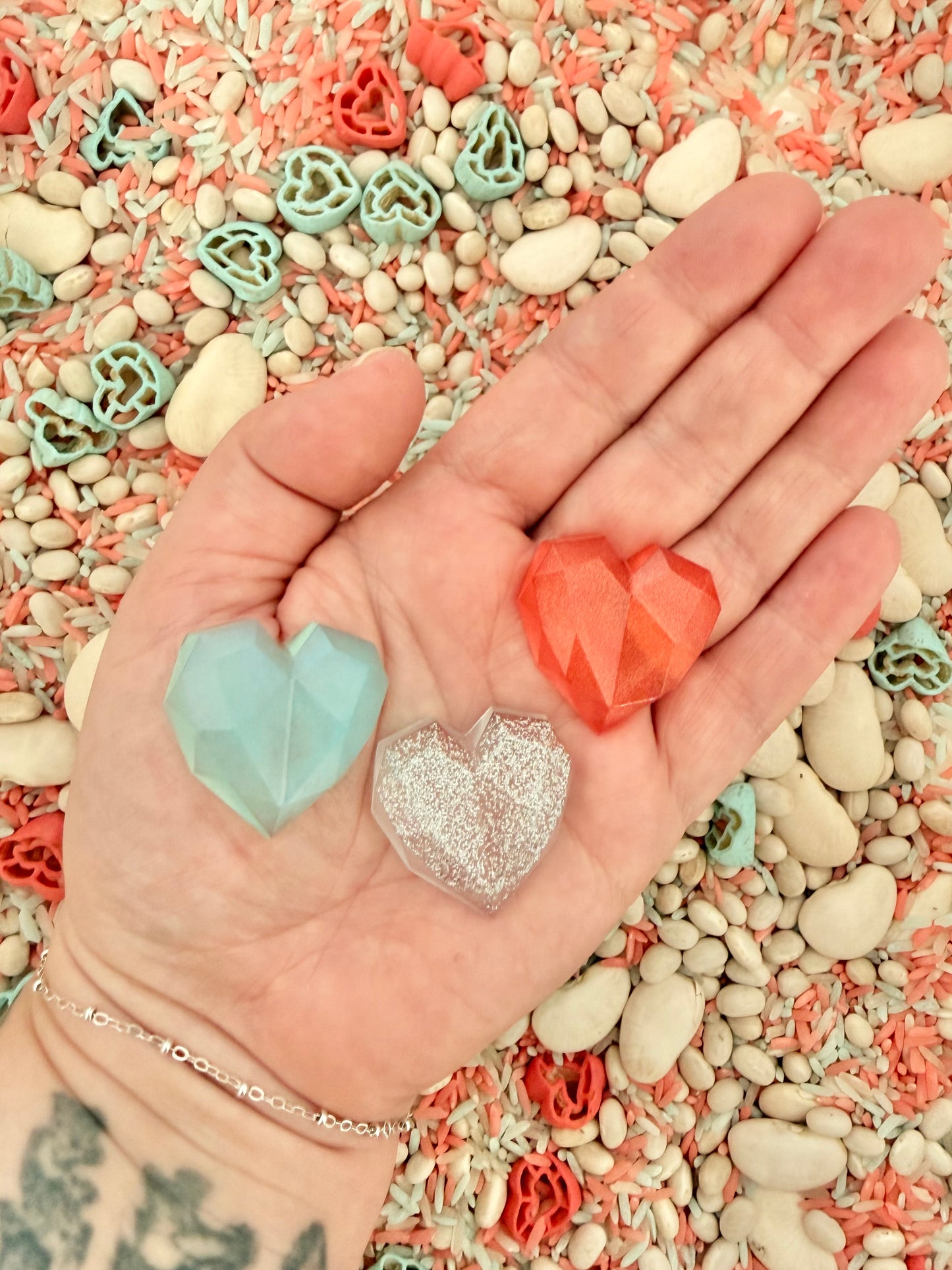 Resin Heart Loose Pieces
