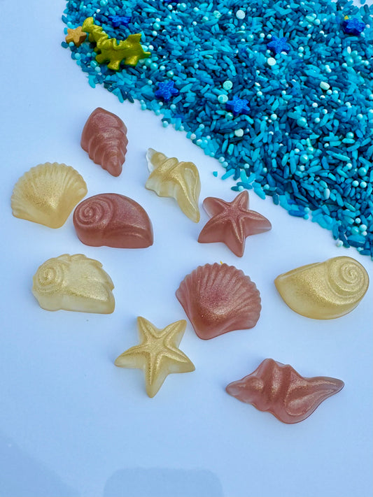 Resin Shell Counters - Gold and Copper
