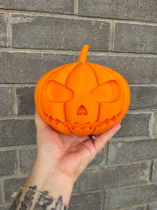 Medium Pumpkin Jack-O-Lantern Container