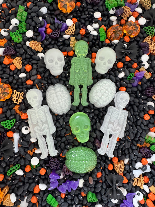 Glow In The Dark Resin Skeleton Crew & Brains Too